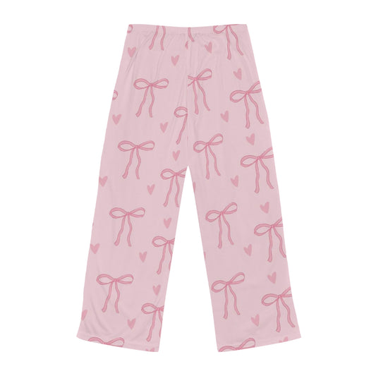 Pink Bow & Hearts Women's Pajama Pants – Cute Lounge Sleepwear