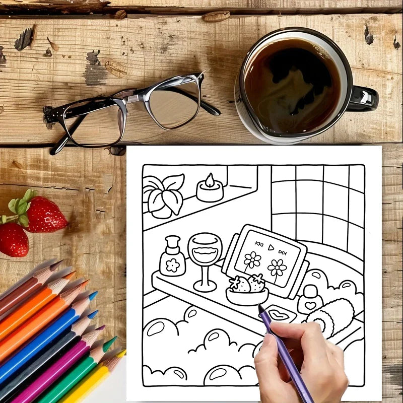 Relaxing Love Coloring Book