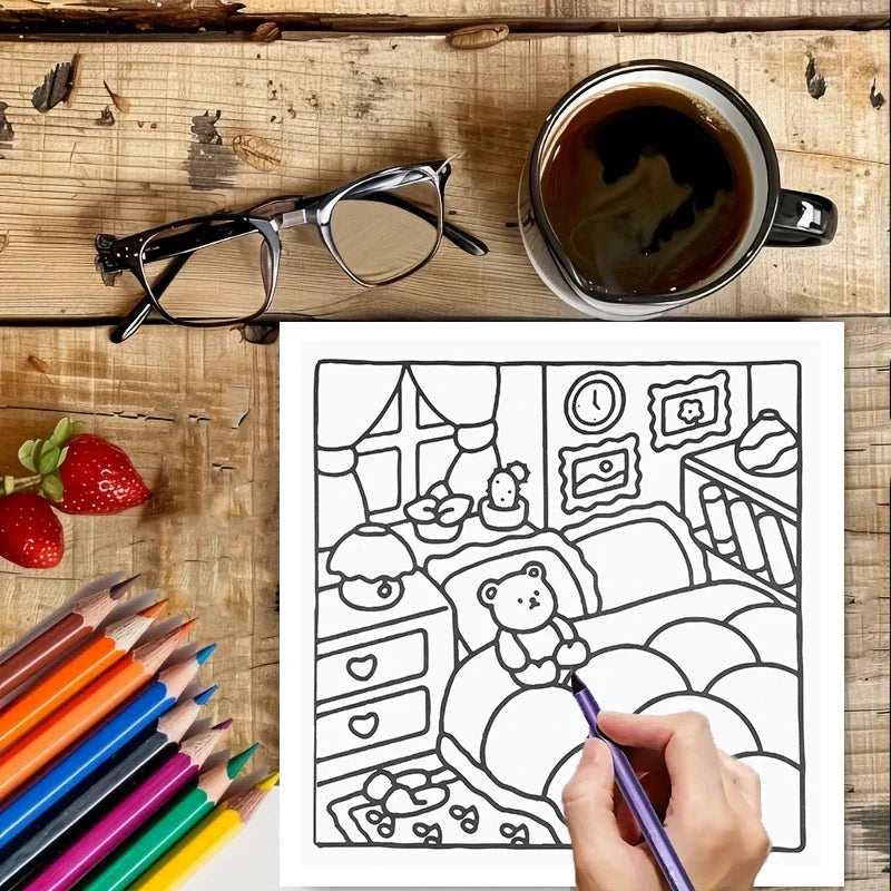 Relaxing Love Coloring Book